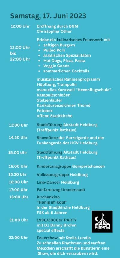 Programm Food Truck Festival Heldburg 2023 Seite 2