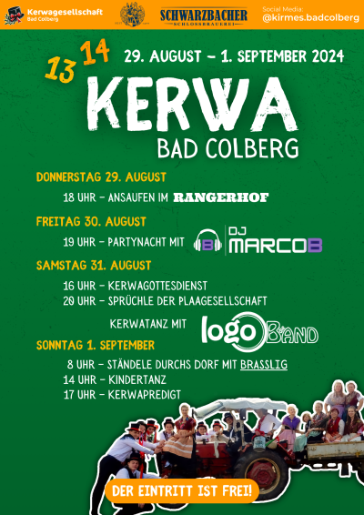 Kirmes Bad Colberg 2024 Plakat