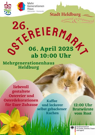 Plakat Ostereiermarkt Heldburg 2025