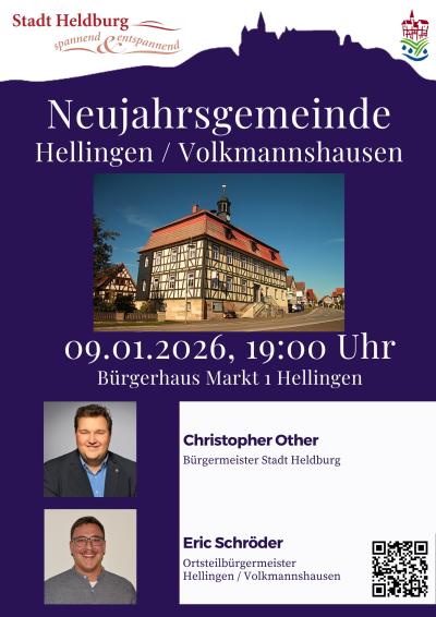 Plakat Neujahrsgemeinde Hellingen