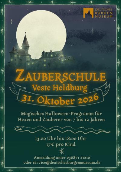 Plakat Zauberschule Halloween DBM Veste Heldburg 31102026
