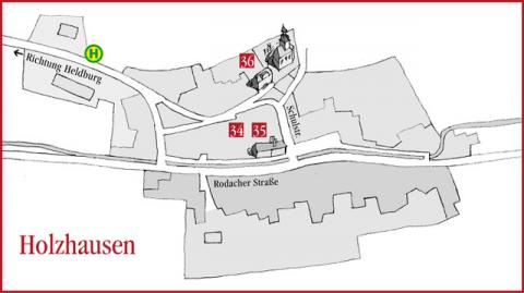 Stadt- und Wanderplan Holzhausen